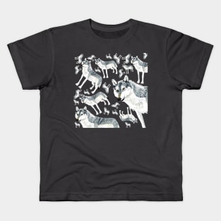 Totem Alberta Wolf Pattern Kids T-Shirt